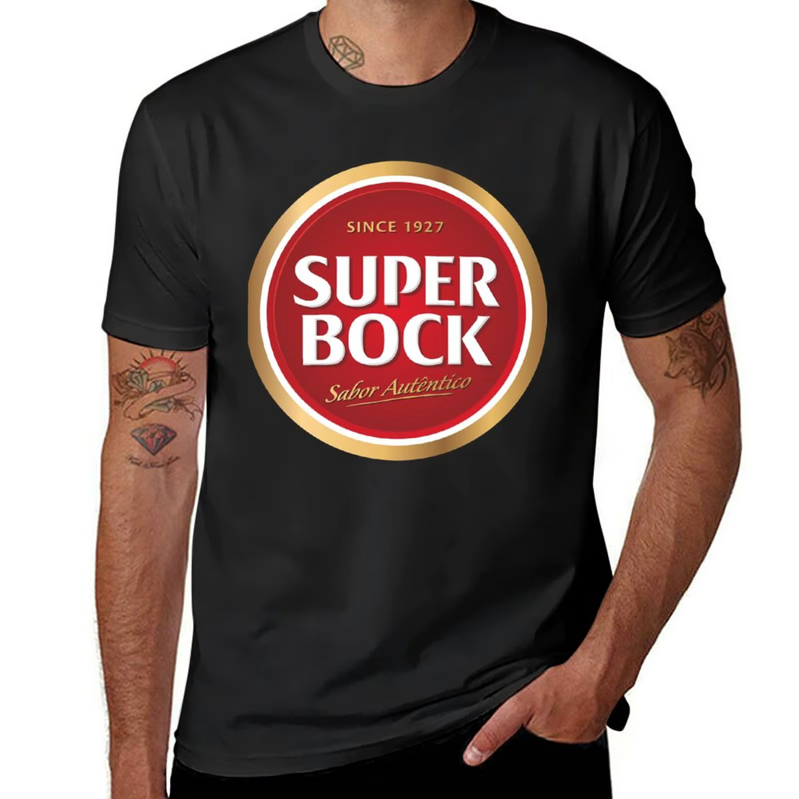 T-Shirt Super bock pour garçons, blanc, vêtements pour hommes