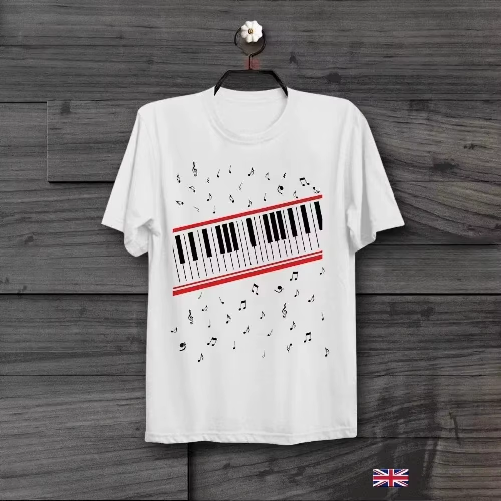 Manches courtes coton homme vêtements Piano Beat It Michael Jackson Mtv vidéo rétro T-shirt grande t
