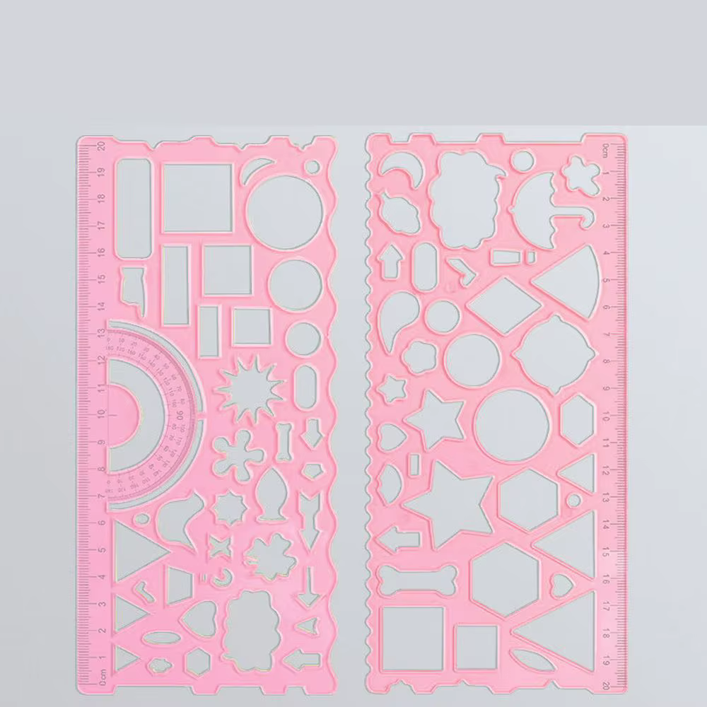 Règle de dessin, accessoires scolaires, géométrie mathématique, règle de ligne ondulée, fournitures 