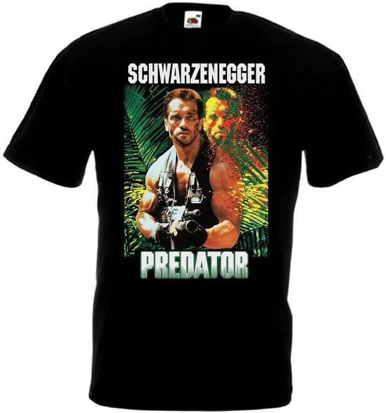 Predator hommes affiche T-shirt mode d'été drôle impression décontracté 100% coton T-shirt