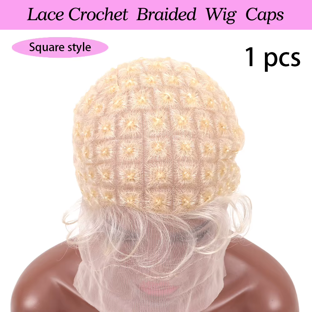 Yajukai – bonnet de perruque au Crochet blond, pour la fabrication de perruque tressée, 113 nœuds, a