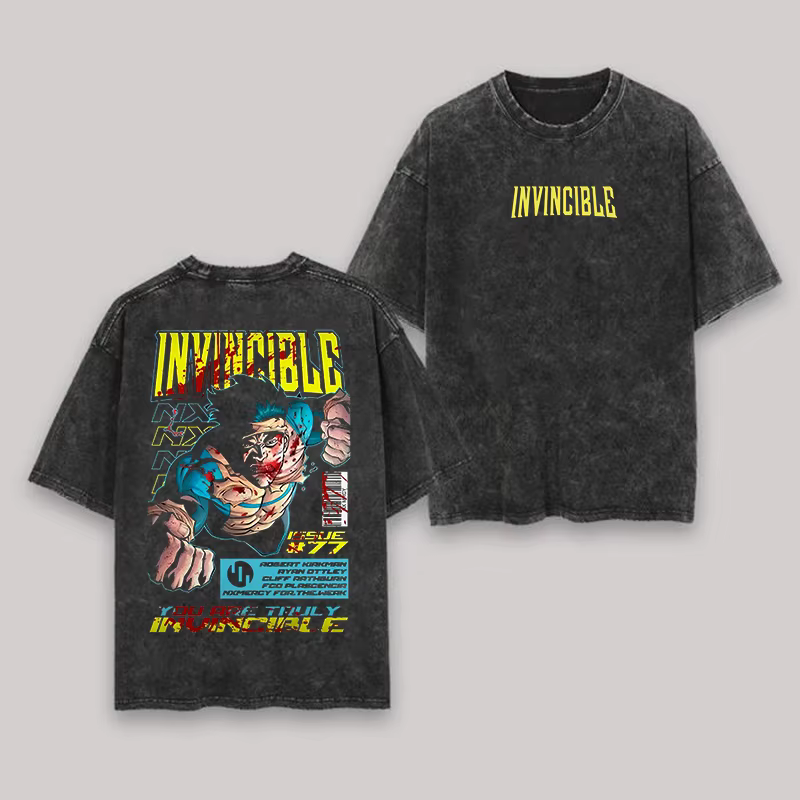 T-shirt Anime Invincible tendance, unisexe, grande taille, pour les couples, vêtements originaux, à 