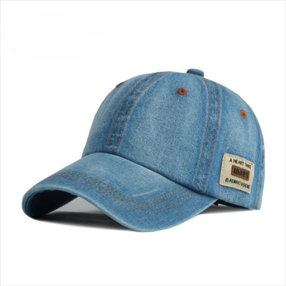 Nouvelles casquettes de baseball en jean bleu, couleur unie, réglables, style trucker, effet délavé 