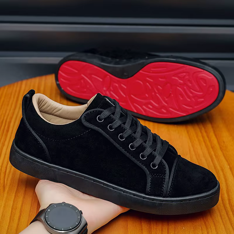 Chaussures de luxe en daim pour hommes, baskets de Skateboard, polyvalentes, tendance, décontractées