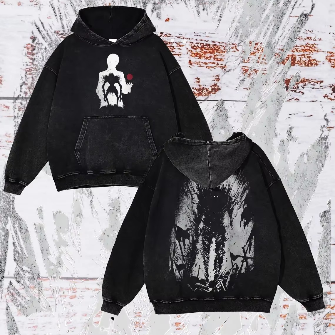 Manga DEATH NOTE sweat à capuche graphique pour hommes femmes vêtements lavé surdimensionné sweats a