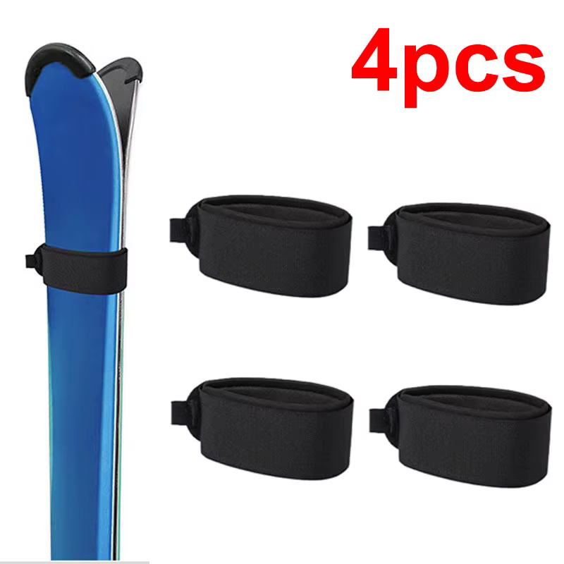 Sangles de ski 4 pièces – Ceintures de fixation en nylon pour snowboard et traîneau |   Accessoires 