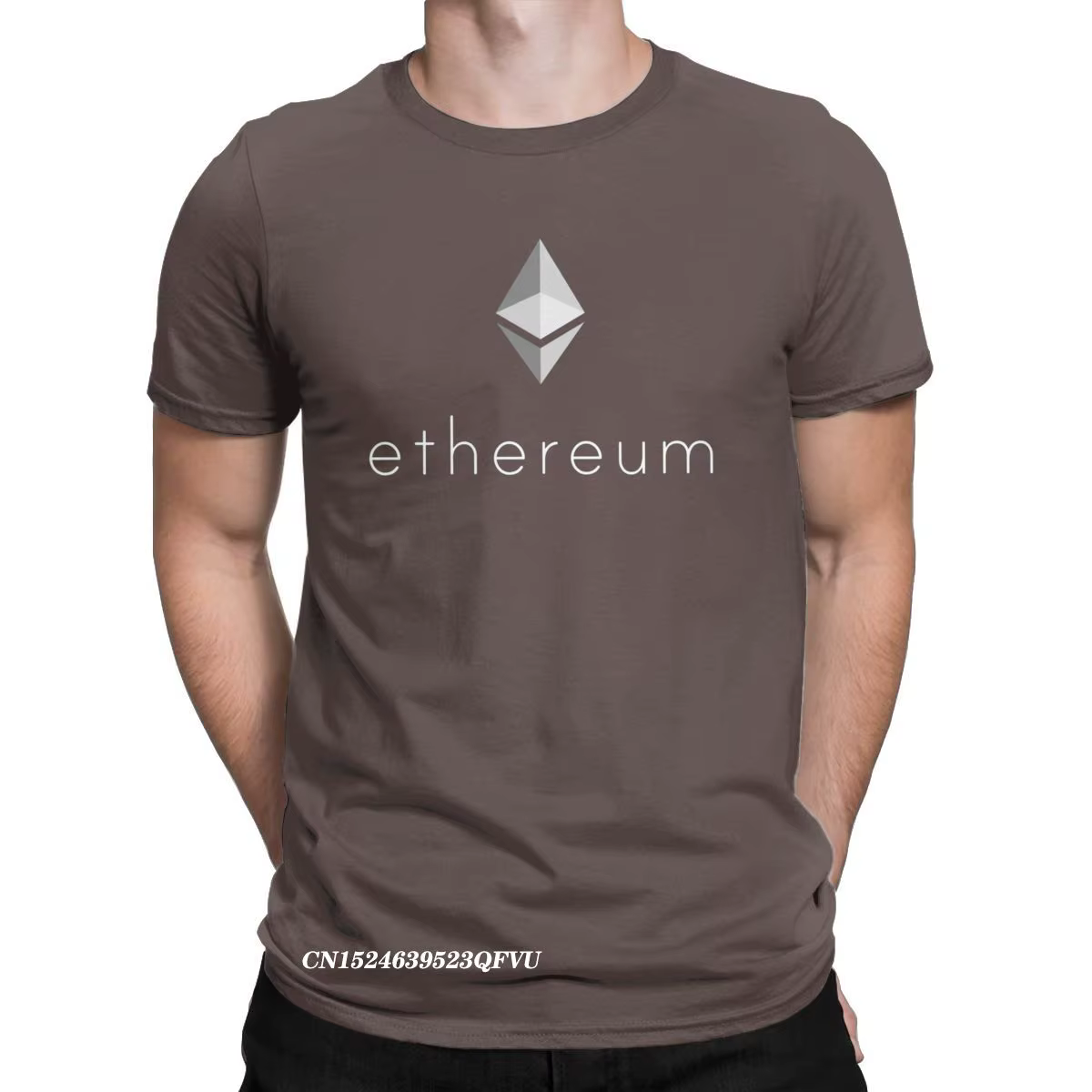 Ethereum – t-shirt à col rond pour homme, haut Harajuku en coton de grande taille, nouveauté