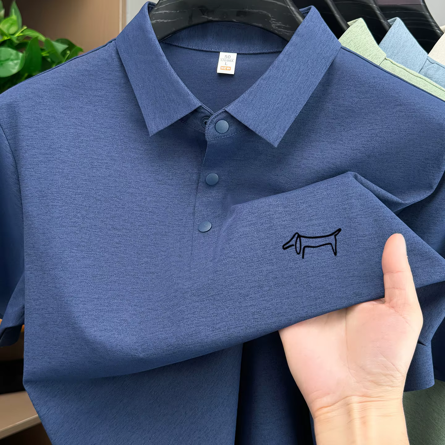 Polo de marque haut de gamme, T-shirt à manches courtes pour homme, impression offset tendance, conf