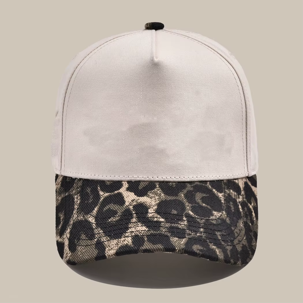 Chapeau de Baseball léopard avec LOGO personnalisé pour femmes, casquette à visière à Long bord, Hip