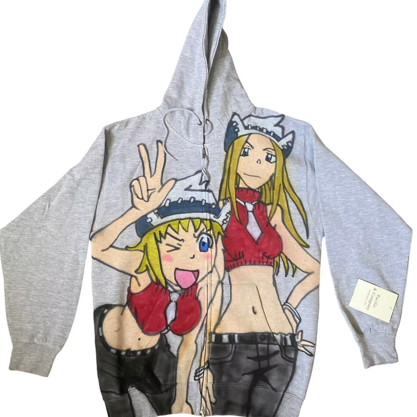 Sweat-shirt à capuche gothique japonais Y2K pour hommes et femmes, vêtements Harajuku, dessin animé 