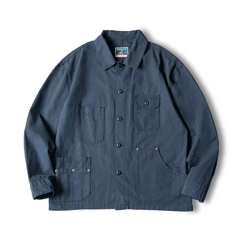 Maden – veste à épaules tombantes pour hommes, col rabattu, hauts de chasse, manteau multi-poches, v