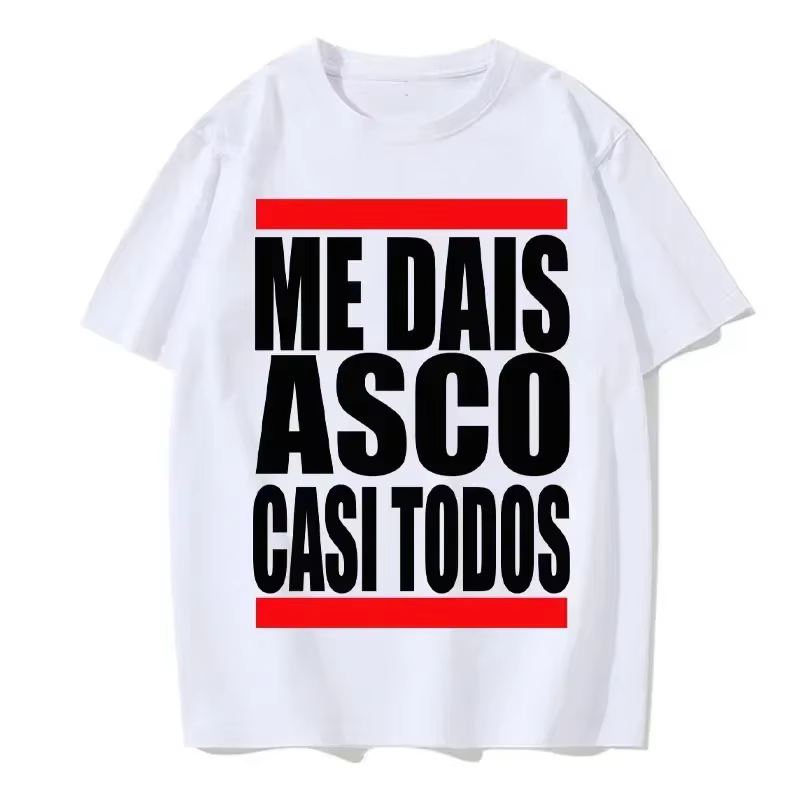 Moi Dais Asco Gasi Todos motif imprimé t-shirt hommes femmes été neutre décontracté vêtements amples