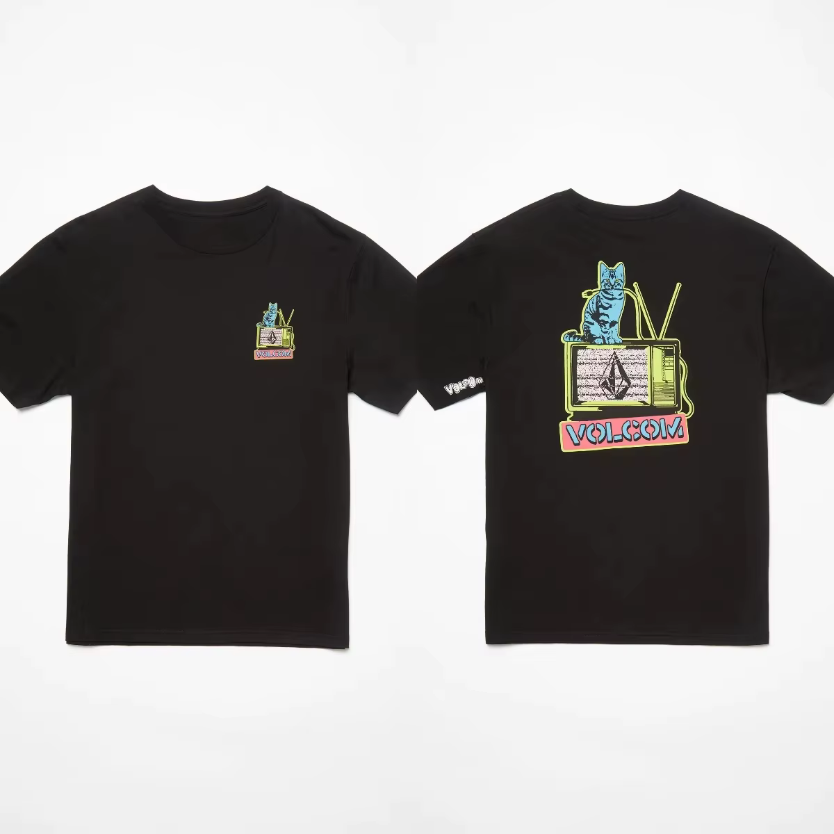 T-Shirt de marque Diamond Volcom pour hommes et femmes, en coton, avec image graphique, pour Skatebo