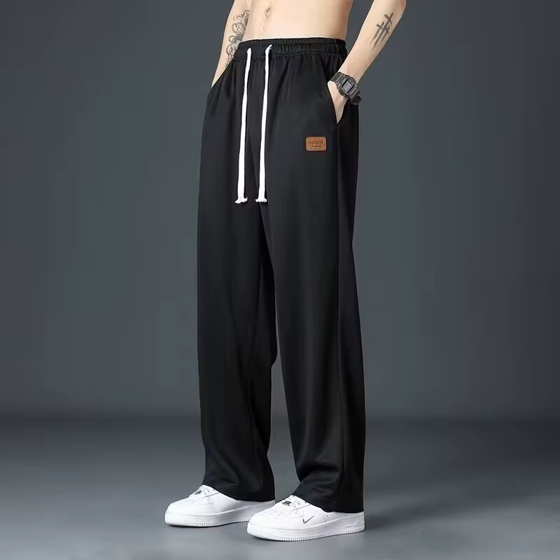 Pantalon de survêtement Long pour hommes, décontracté, pour séchage rapide, fin, tendance, jambe dro