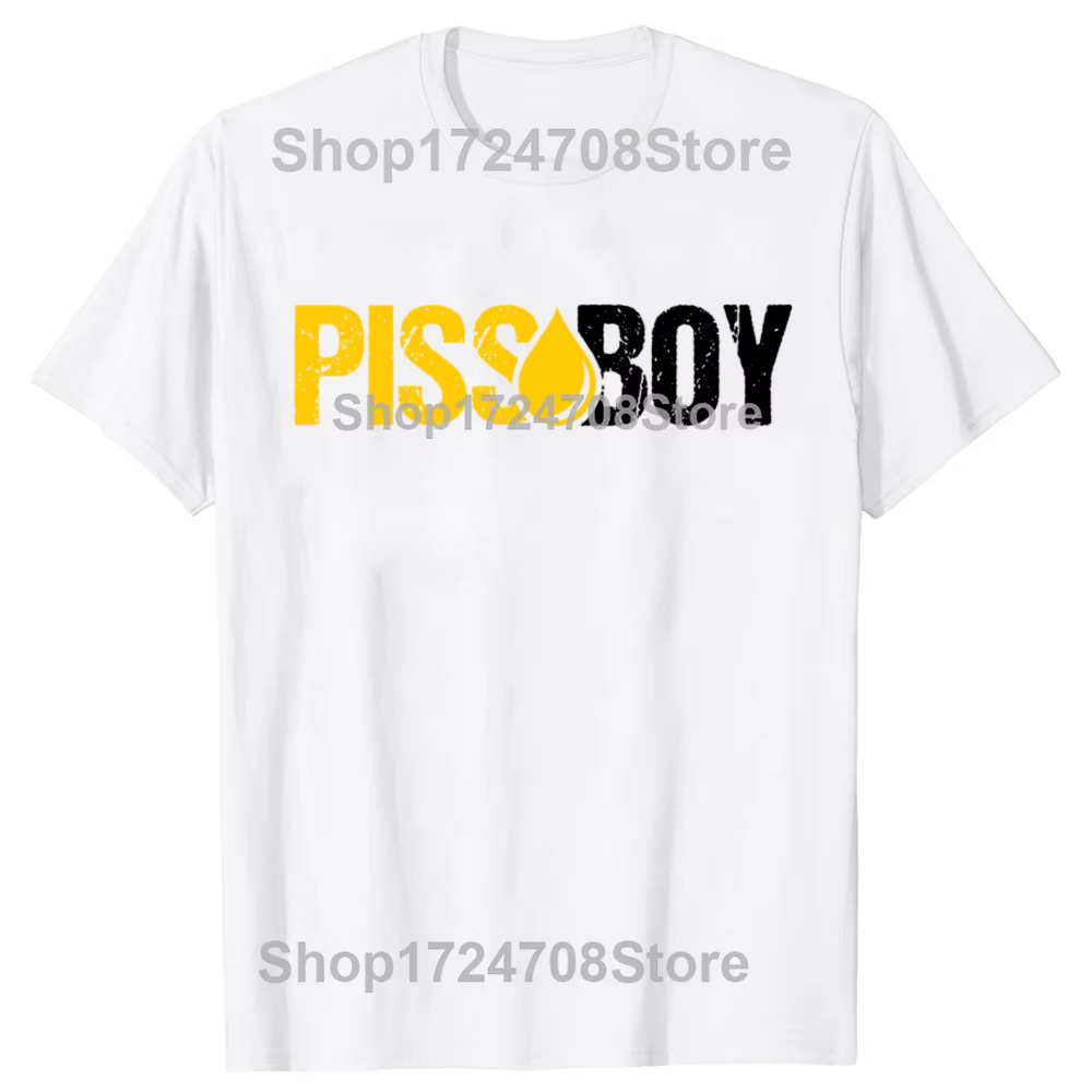 Drôle Piss Boy graphique T-shirts hommes femmes mode t-shirt style décontracté 100% coton ample surd