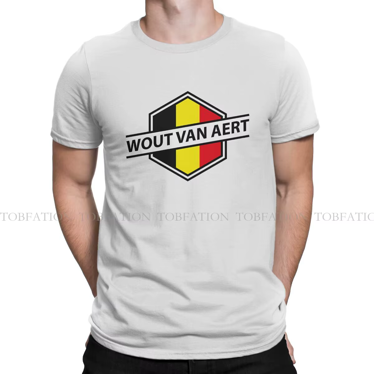 T-shirt de cyclisme pour homme, T-shirt de vélo VTT, Wout Van Aert, 100% coton, Harajuku PVD, Nouvel
