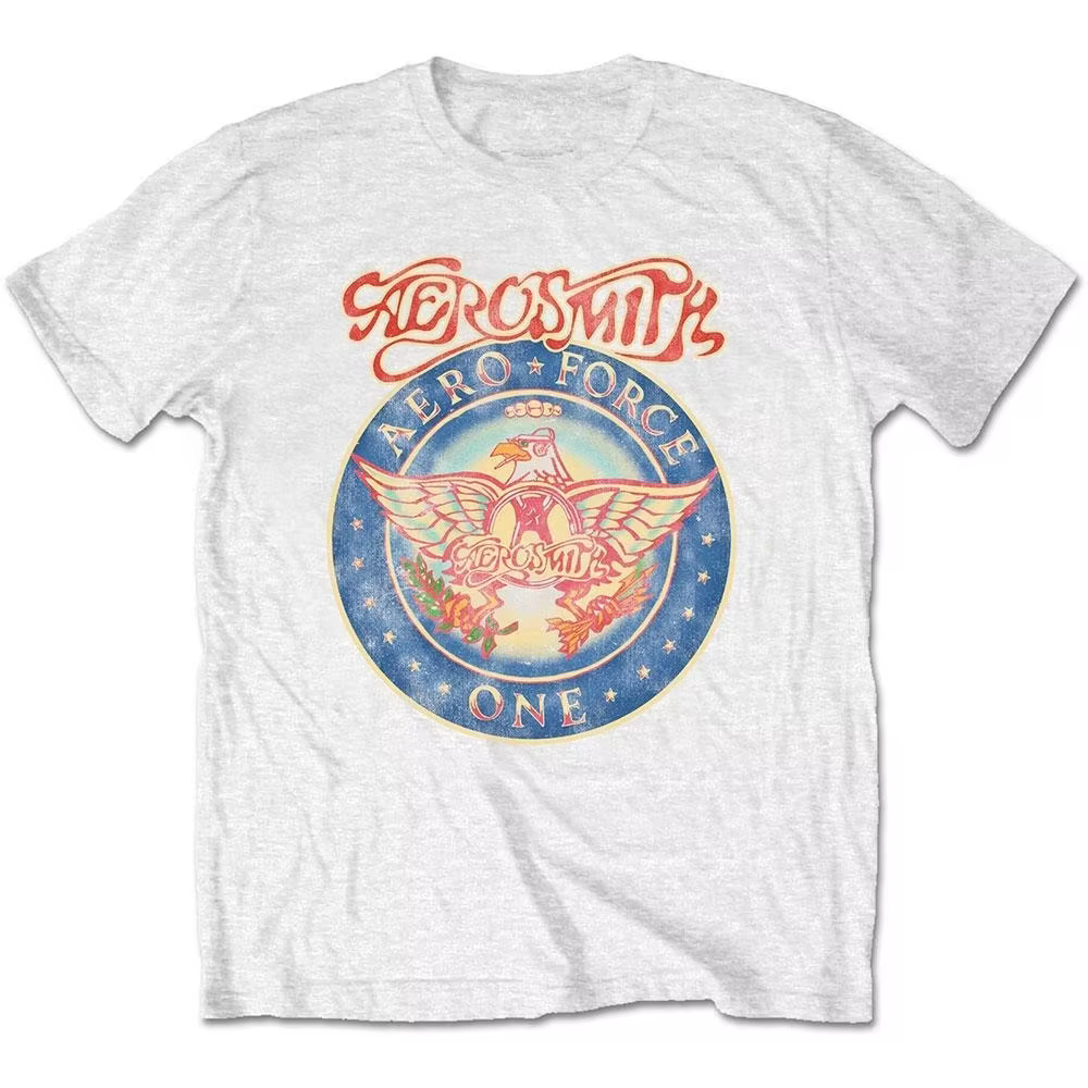 T-shirt graphique Aerosmith Aero Force One, 100 % coton, imprimé groupe de rock vintage, unisexe, cl