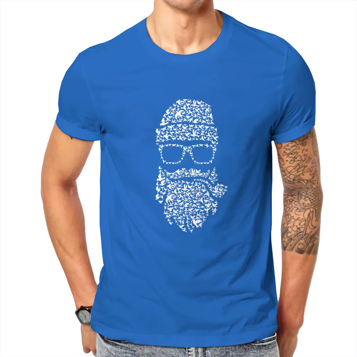 T-shirt graphique à manches courtes pour hommes, 100% coton, vêtements d'été, t-shirts à la mode, no