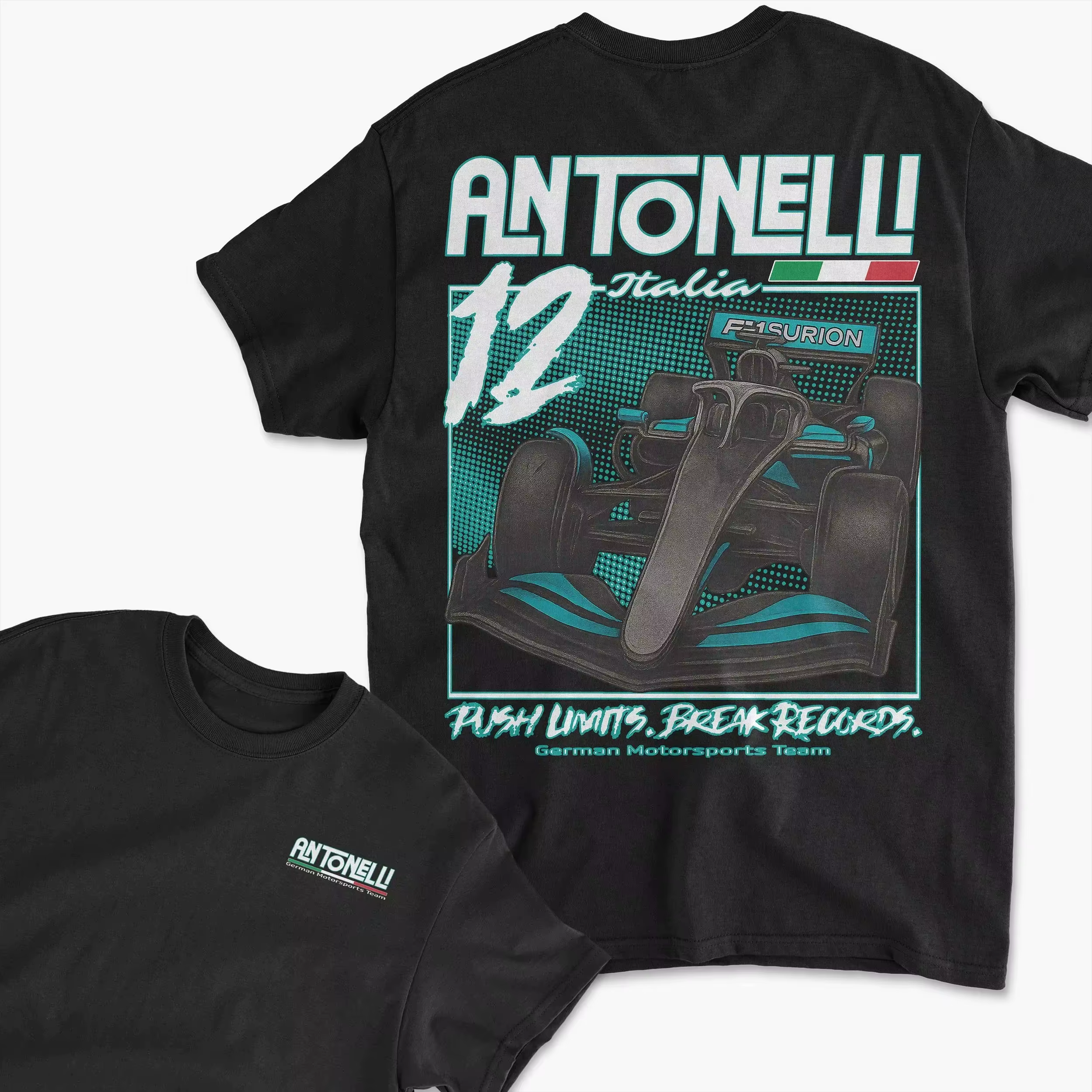 T-shirt unisexe 100% coton du champion du Grand Prix Kimi Antonelli, nouvelle collection été 2026, c