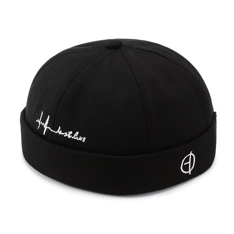 Mode Denim sans bride crâne casquette rétro hommes réglable Docker casquettes bonnet chapeau Hip Hop
