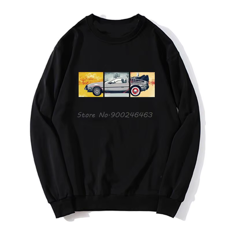 Sweat à capuche Retour vers le futur pour hommes, série de films classiques, sweats à capuche décont