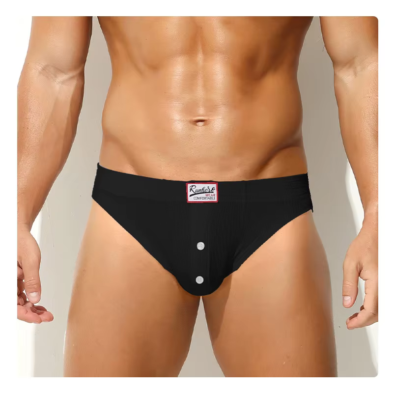 Slips pour hommes nouveau bouton taille basse en forme de U pochette slips haute élastique Bikini Sl