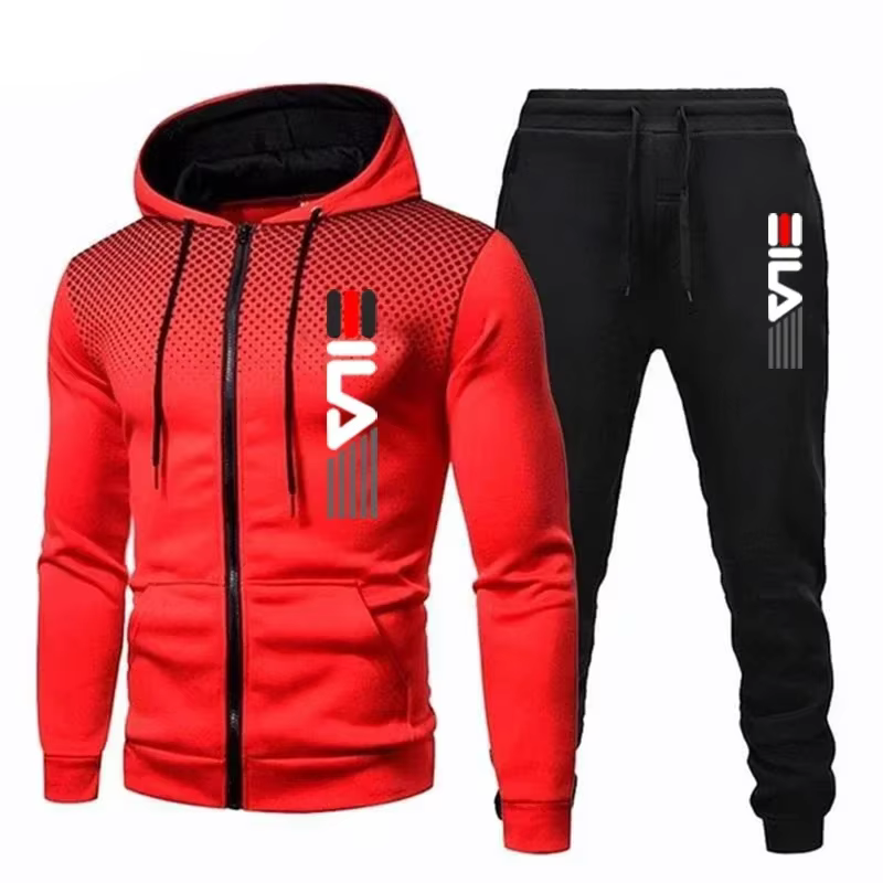 Sweat-shirt à capuche pour homme avec fermeture éclair, idéal pour le jogging en plein air. Pantalon