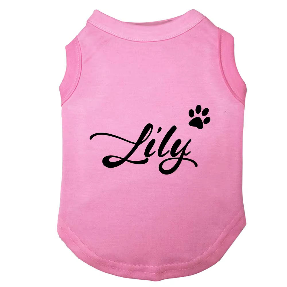 T-shirt personnalisé pour chien et chat, vêtements pour animaux de compagnie, matériau doux, motif d