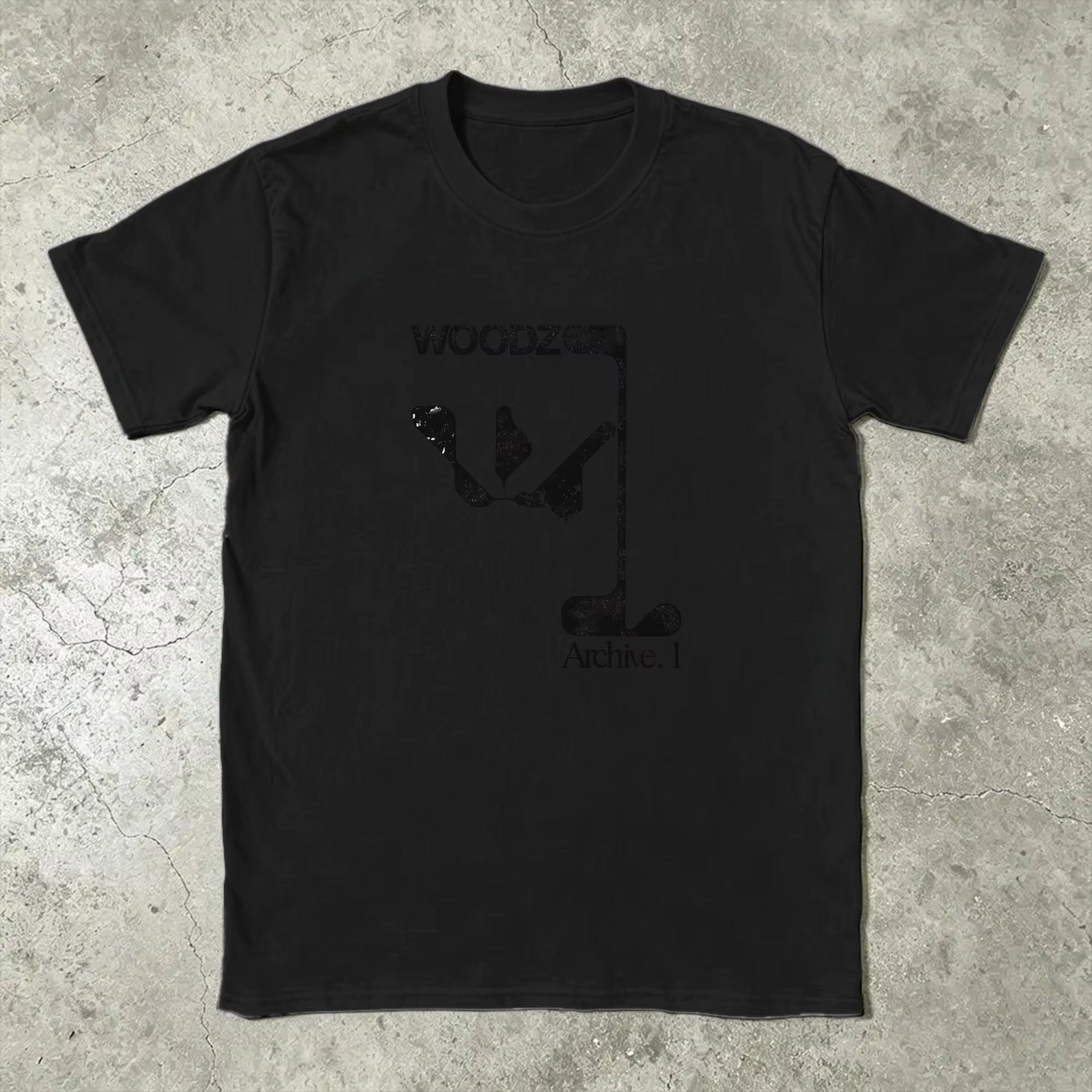 T-shirts Novelty WOODZ World Tour 2026 pour hommes, col rond, en coton, Archive 1, à manches courtes