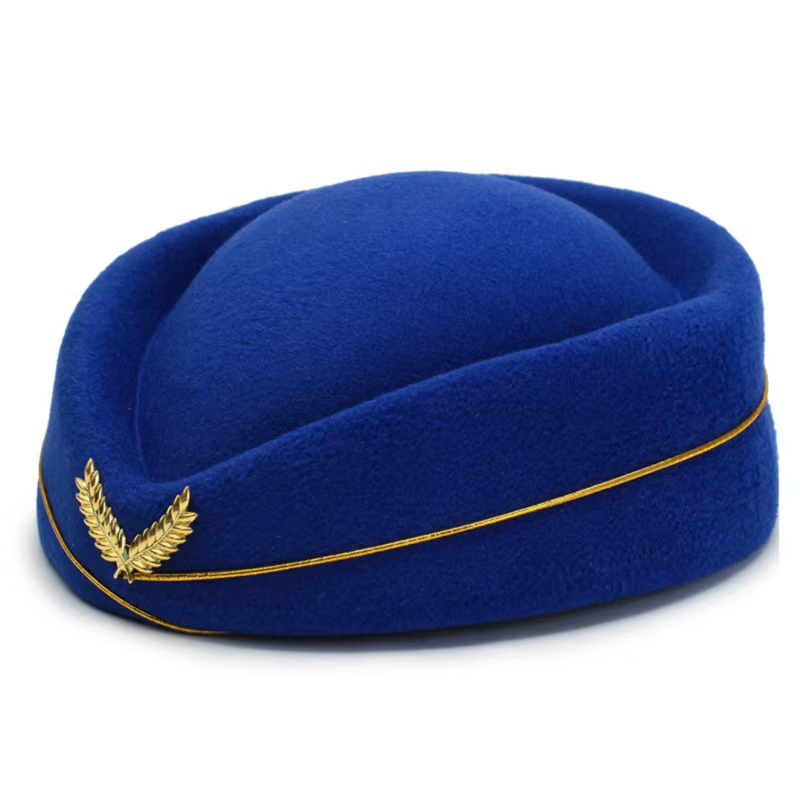 Chapeau d'hôtesse de l'air, béret pour femmes, casquette d'uniforme formel, accessoire de chapeaux d