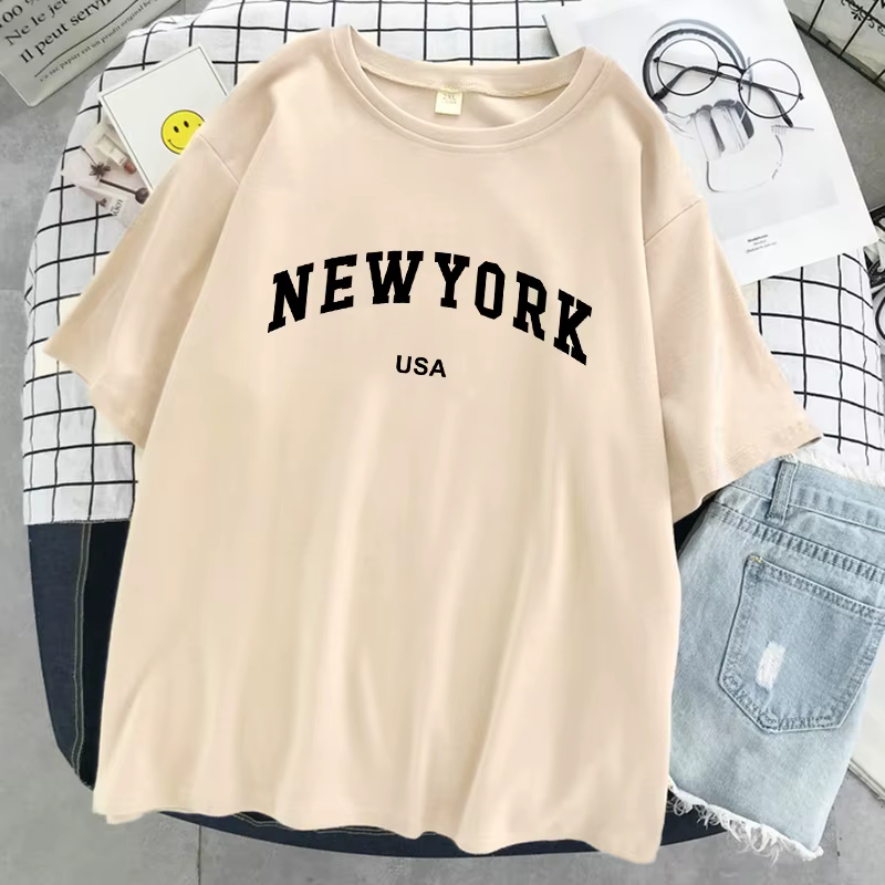 New York Usa ville lettre graphique t-shirt femmes coton Sport hauts été mode t-shirt rue décontract