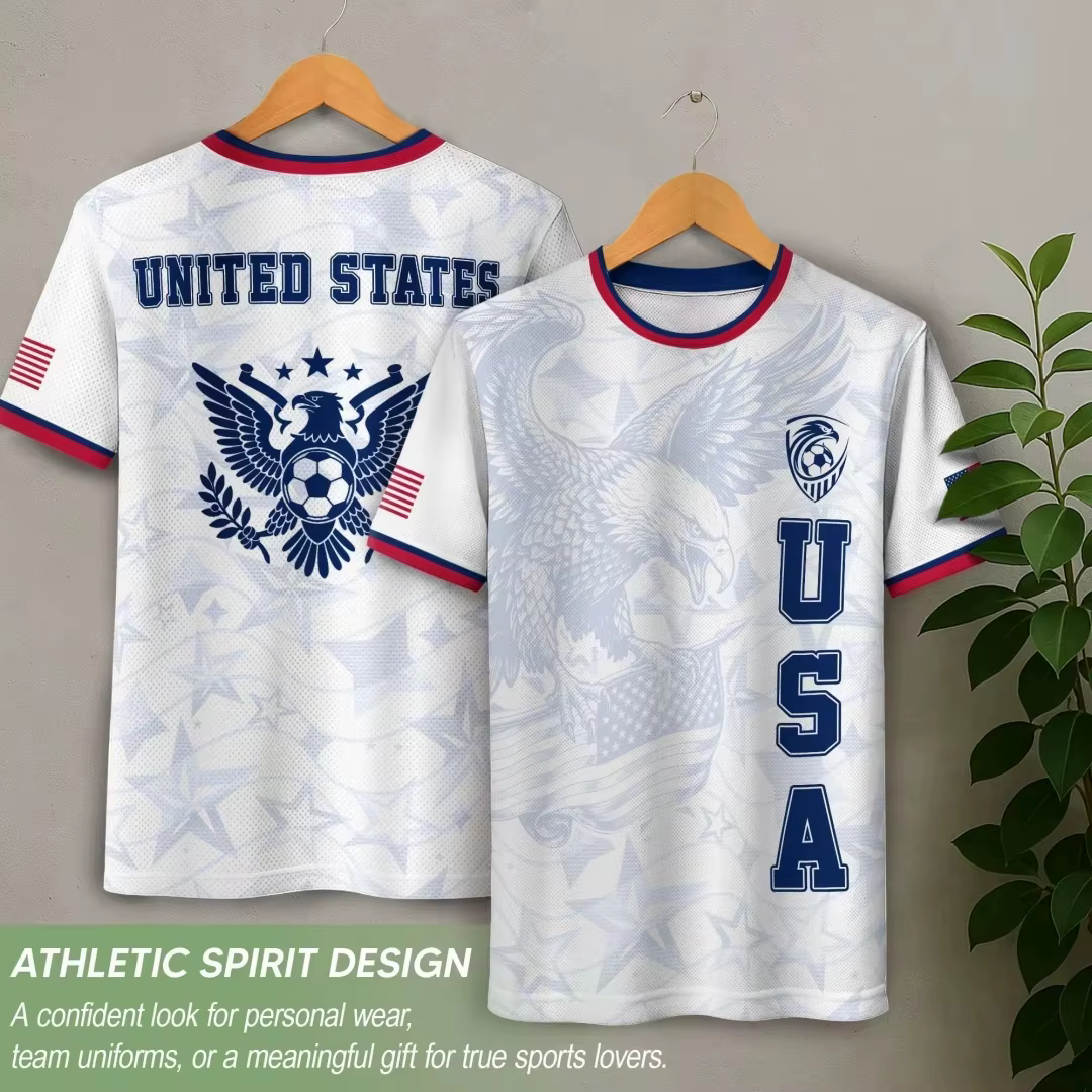 Maillot de football américain USA 2026 pour hommes, tenue d'entraînement des États-Unis, hauts et t-