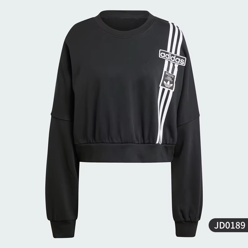 Adidas officiel véritable nouveau sweat à capuche col rond doux respirant pour femme JD0189