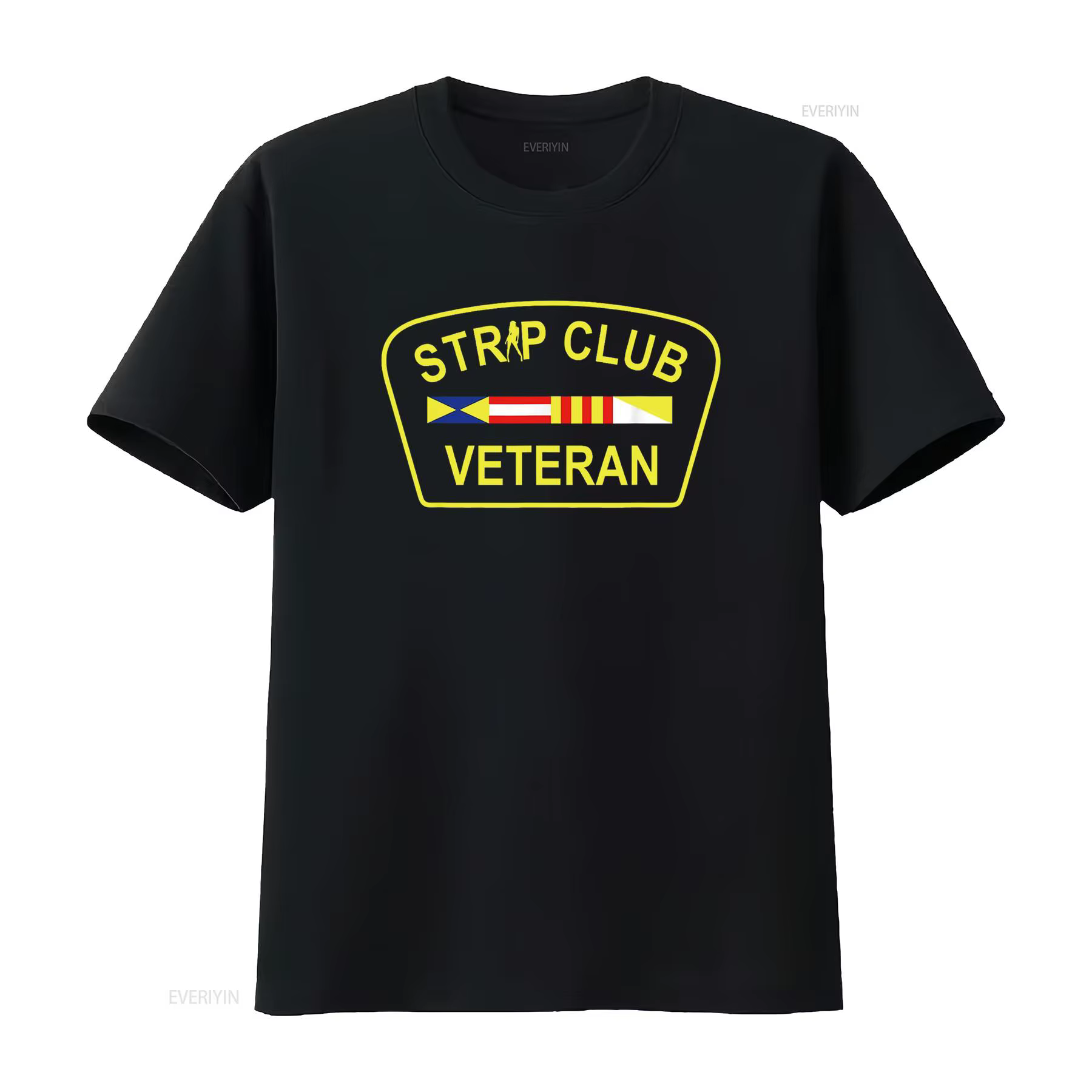 Strip Club Veteran T-shirt drôle vintage lavé graphique streetwear élégant étiré doux légèrement res