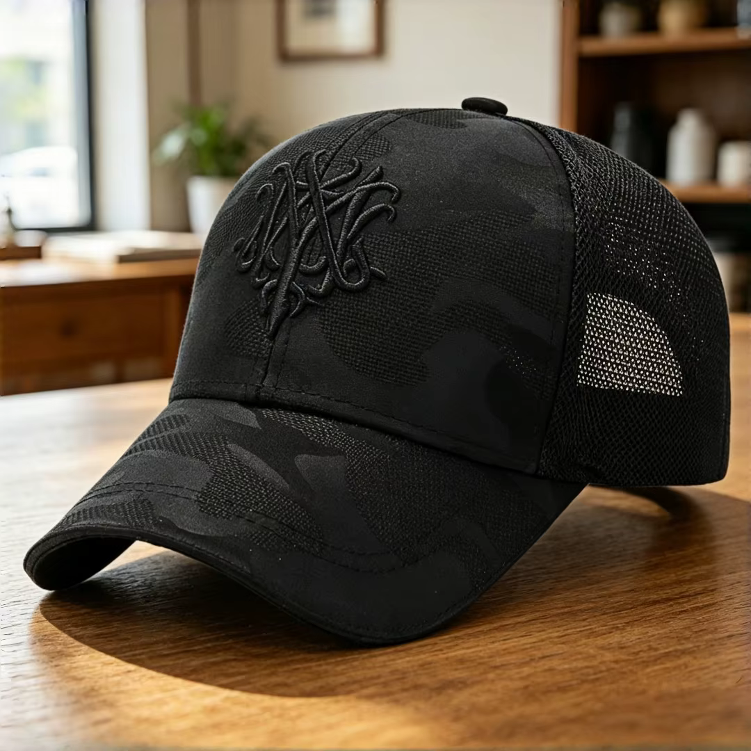 Casquette de baseball en maille pour hommes et femmes - Casquette de travail respirante brodée - Rég