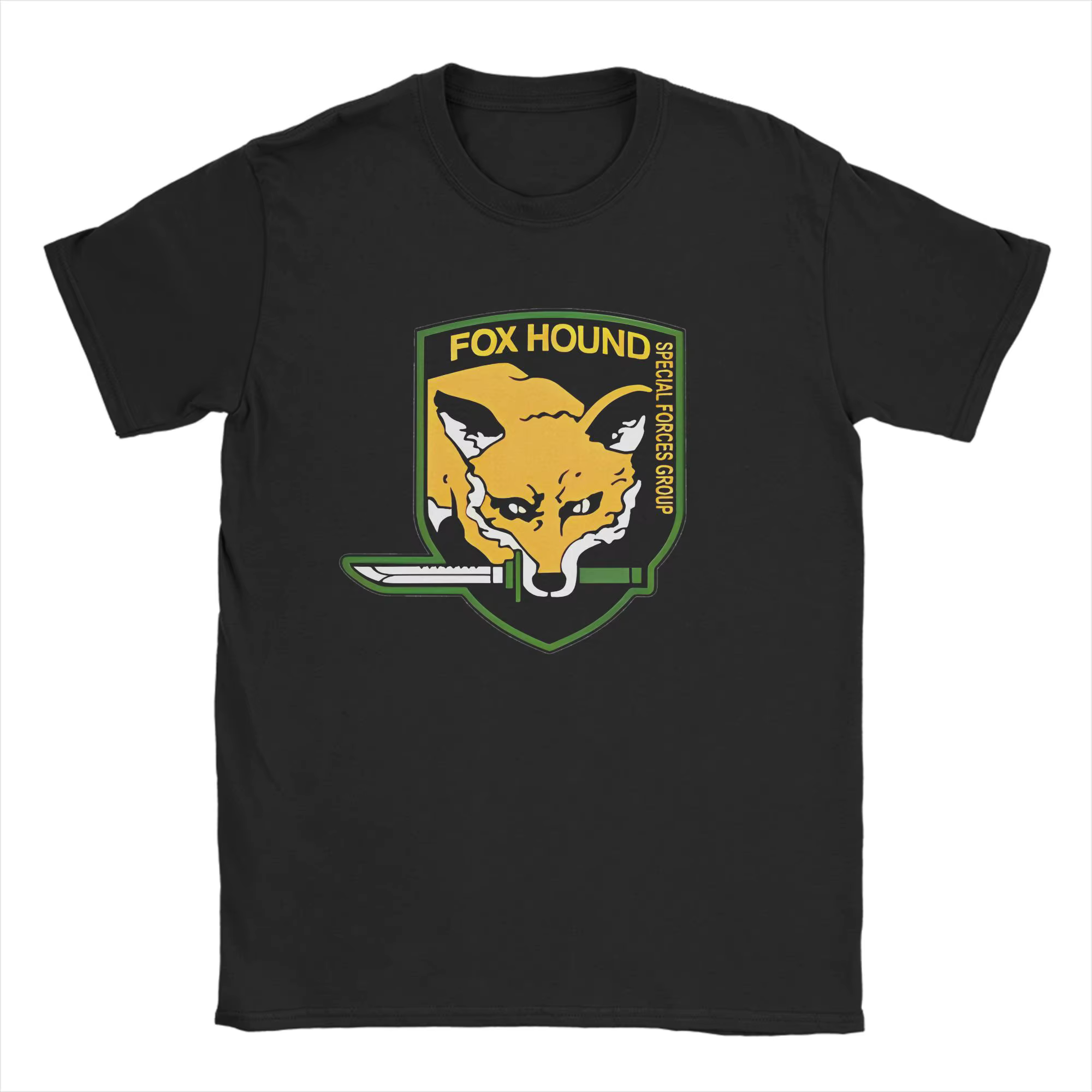 T-shirts pour hommes et femmes Metal Gear Solid Fox, vêtements en coton pur MGS Game, t-shirt à manc