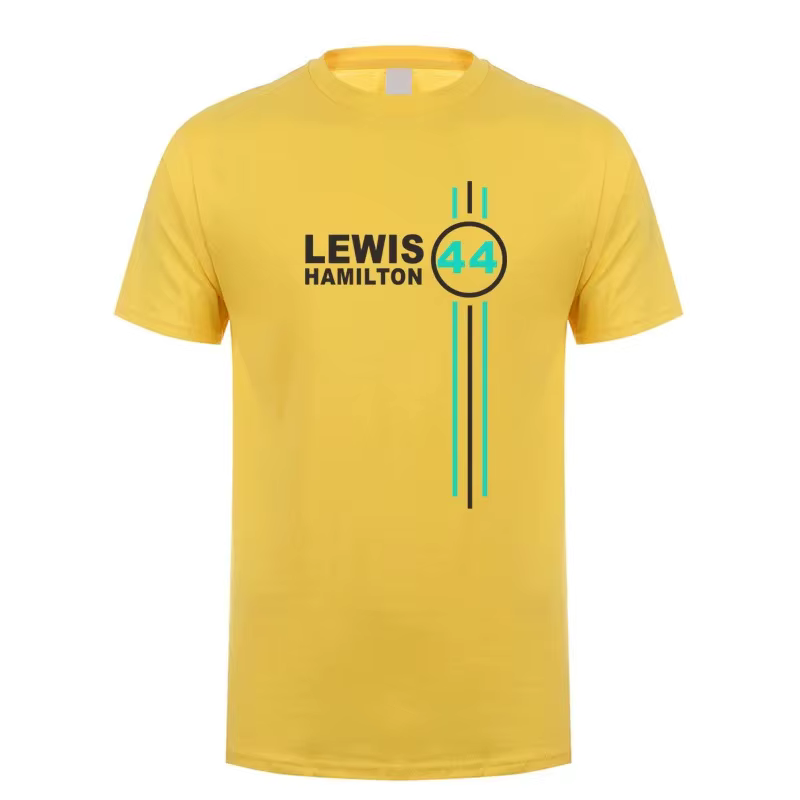 T-shirt manches courtes homme, estival et en coton, Lewis Hamilton 44, 71857