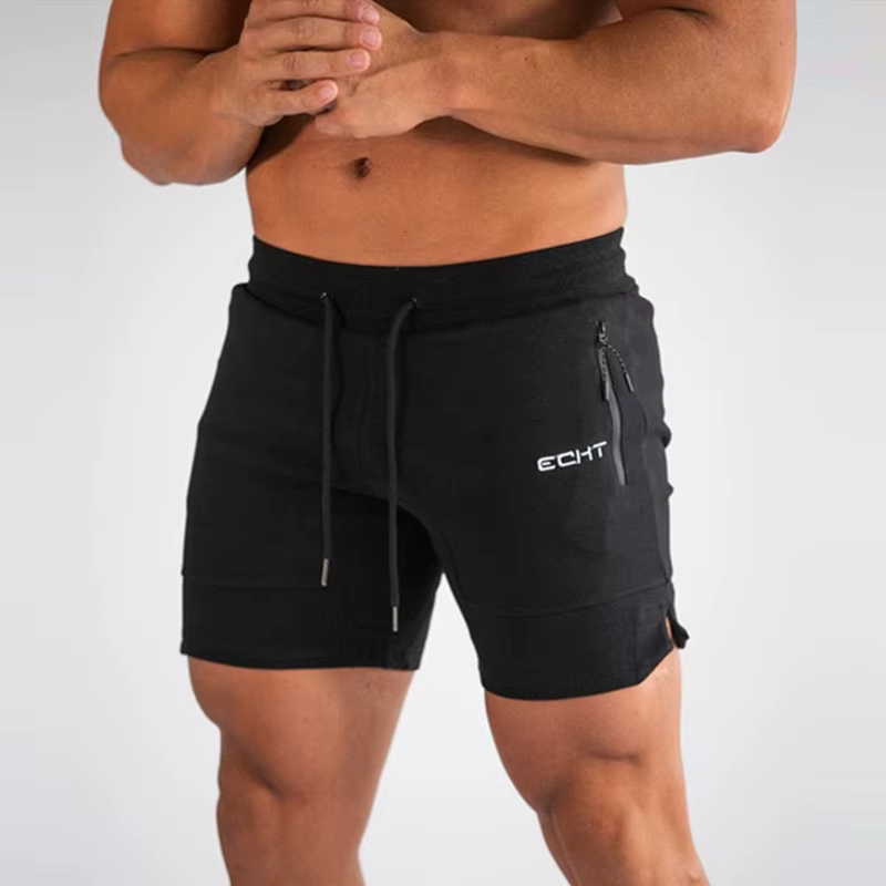 Pantalons de survêtement à poche zippée pour hommes Shorts de sport de fitness hommes pantalons cour