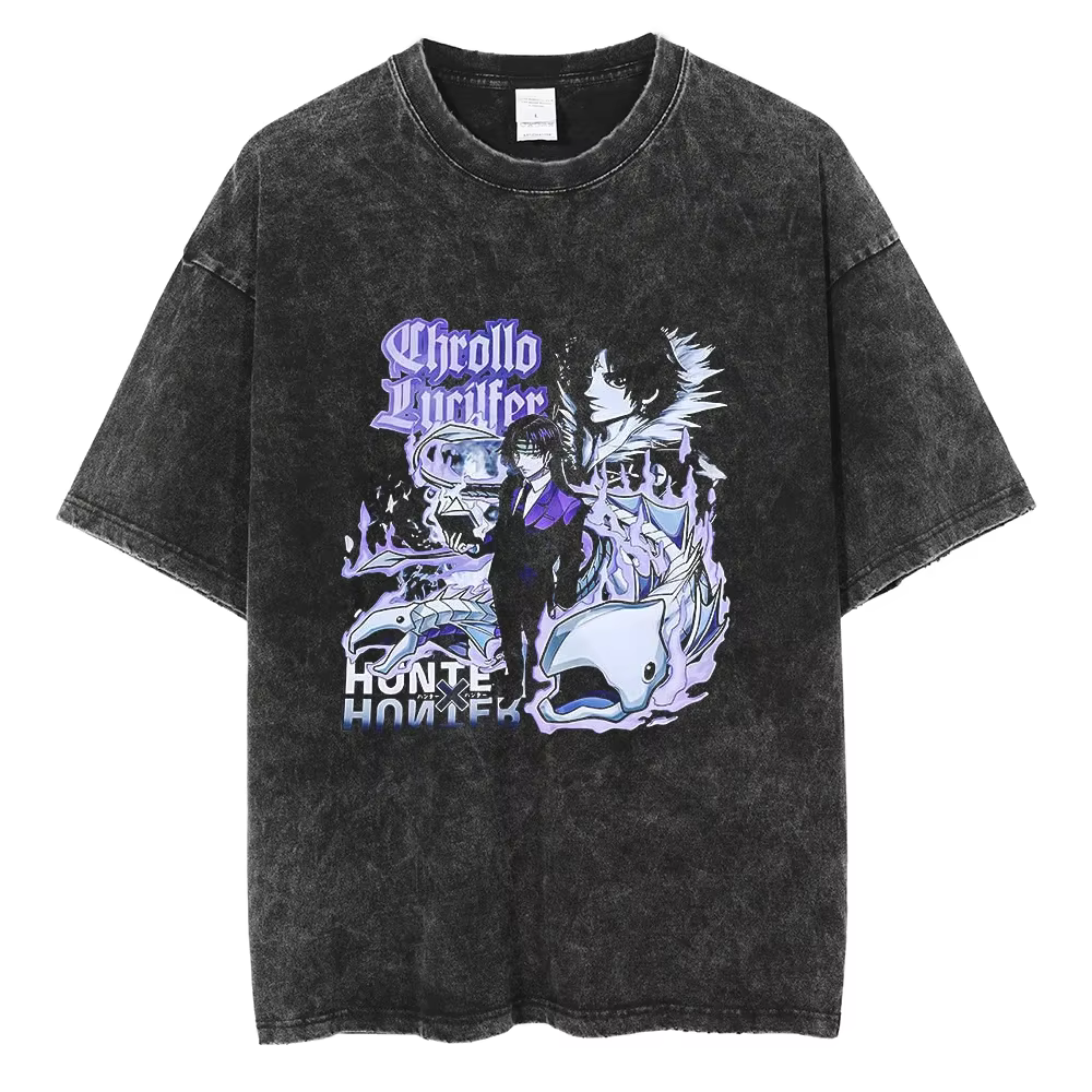 HUNTER × HUNTER GON · Compleding ECSS T-shirt imprimé manga pour hommes et femmes, T-shirt en coton 