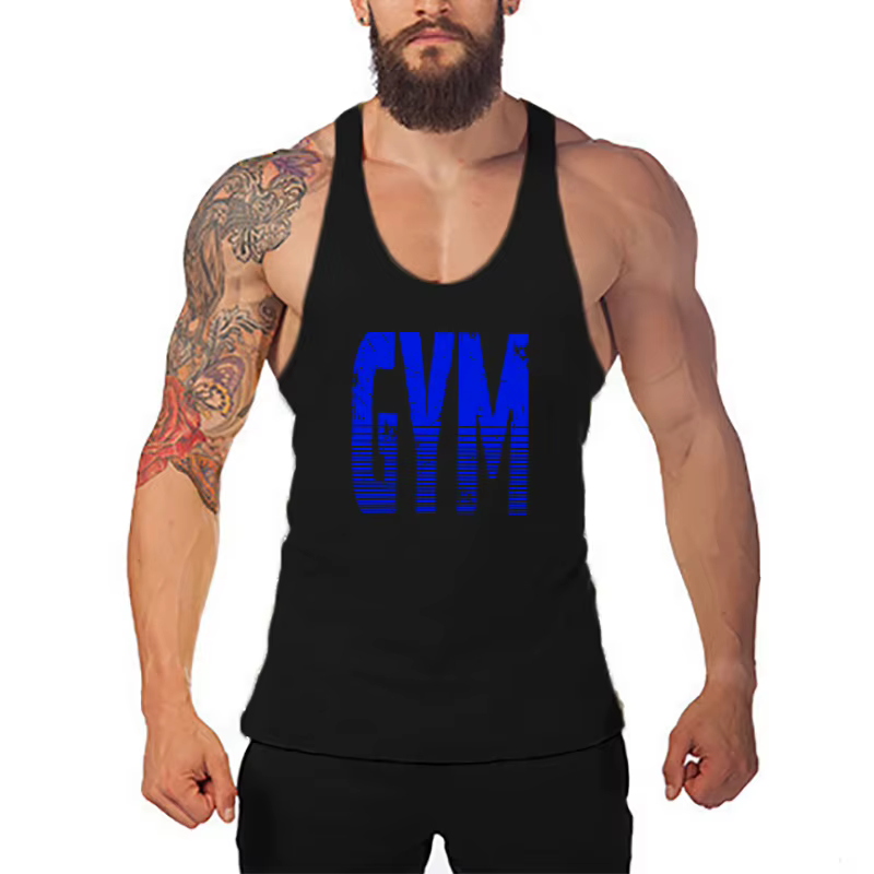 Vêtements de sport pour hommes, débardeurs décontractés en coton, style Y-Back, pour la musculation,