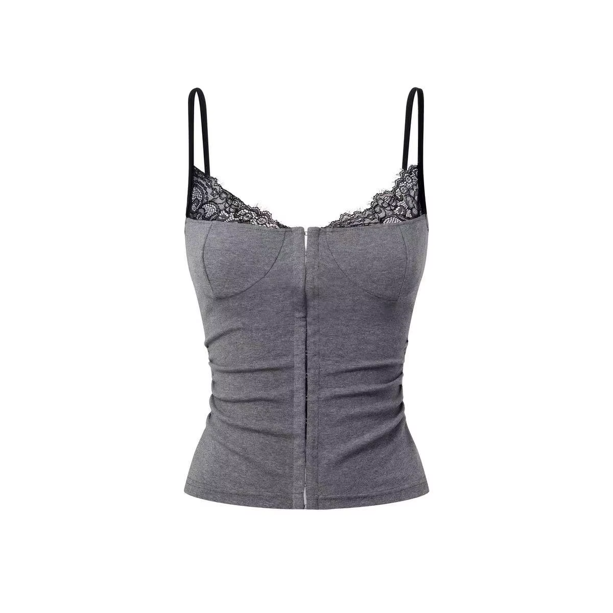 Yedinas Patchwork dentelle Camis sans manches été hauts Streetwear Sexy & Club débardeurs 2000s vête