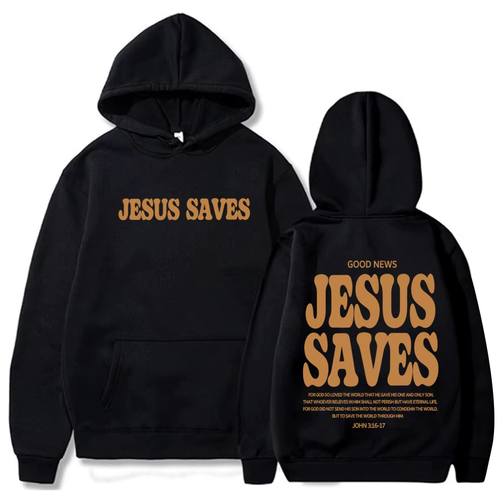 Sweat à capuche chrétien Jésus sauve pour hommes et femmes, verset de la Bible, sweat-shirt de foi, 