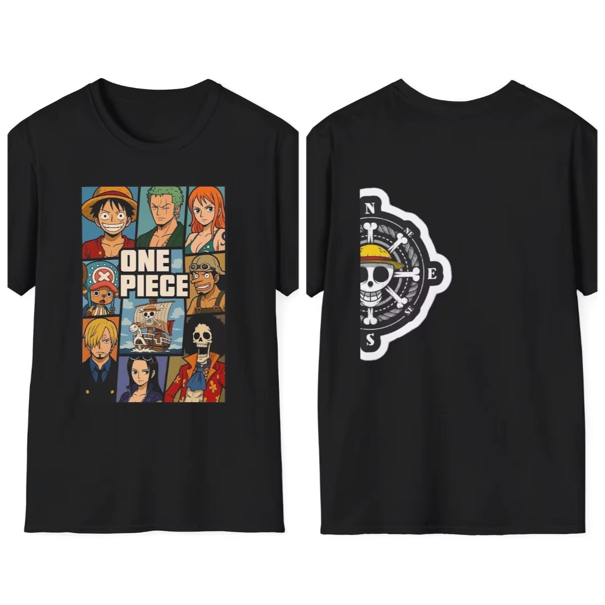 T-shirt One Piece Luffy pour Hommes et Femmes, Collection Été 2026, Manches Courtes, Streetwear, Imp