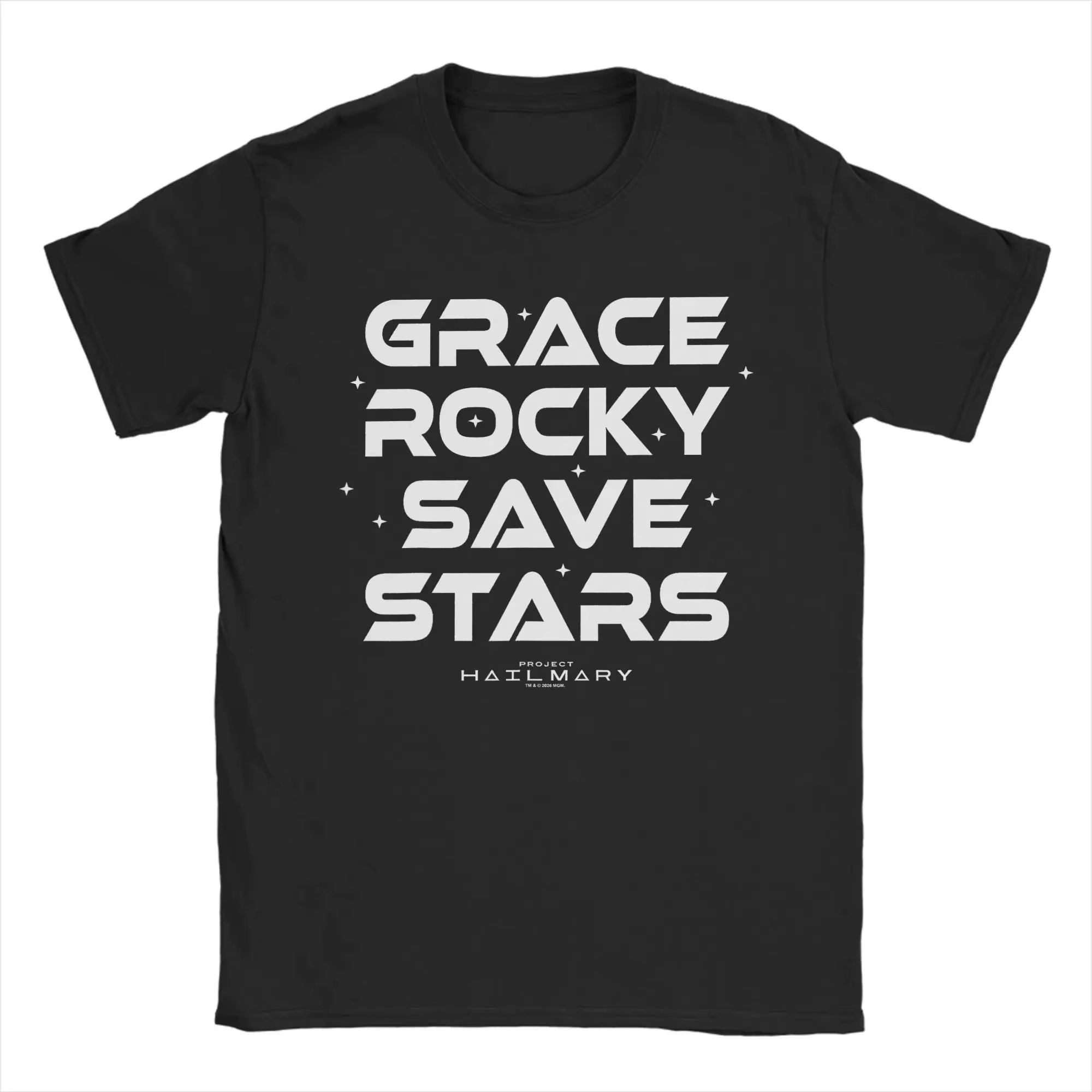 T-shirt 2026 Project Hail Mary Grace Eridani-Rocky Star Vintage en coton à manches courtes, col rond