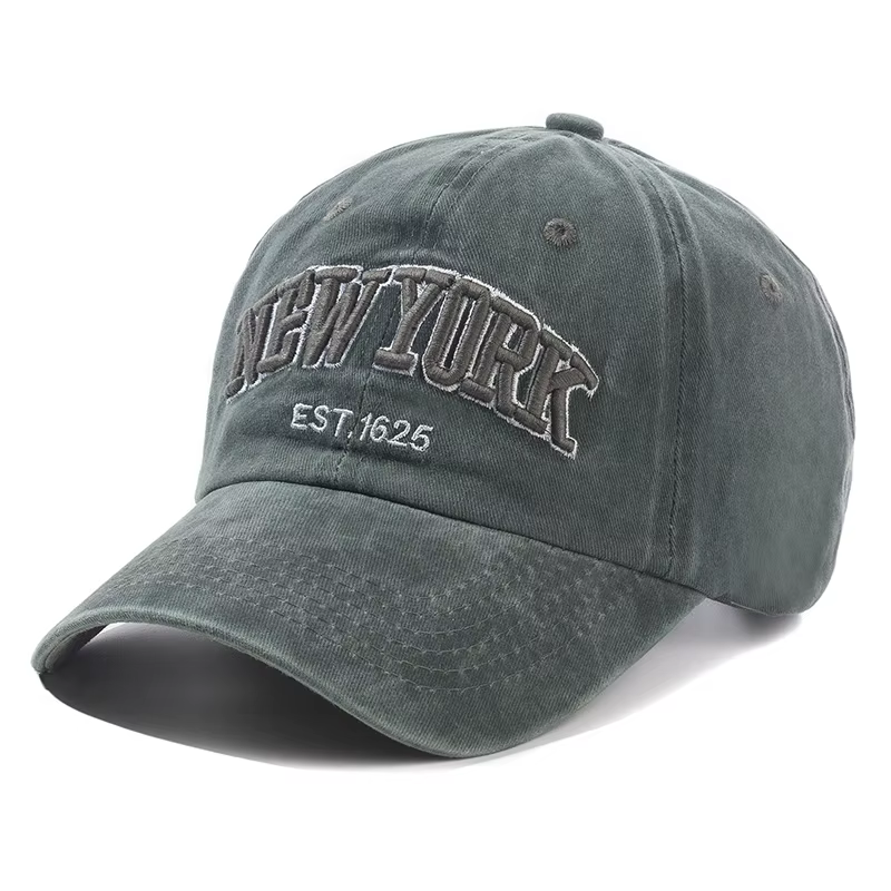 Casquette en coton délavé New York 2026 pour hommes et femmes, casquettes snapback, casquettes de ba