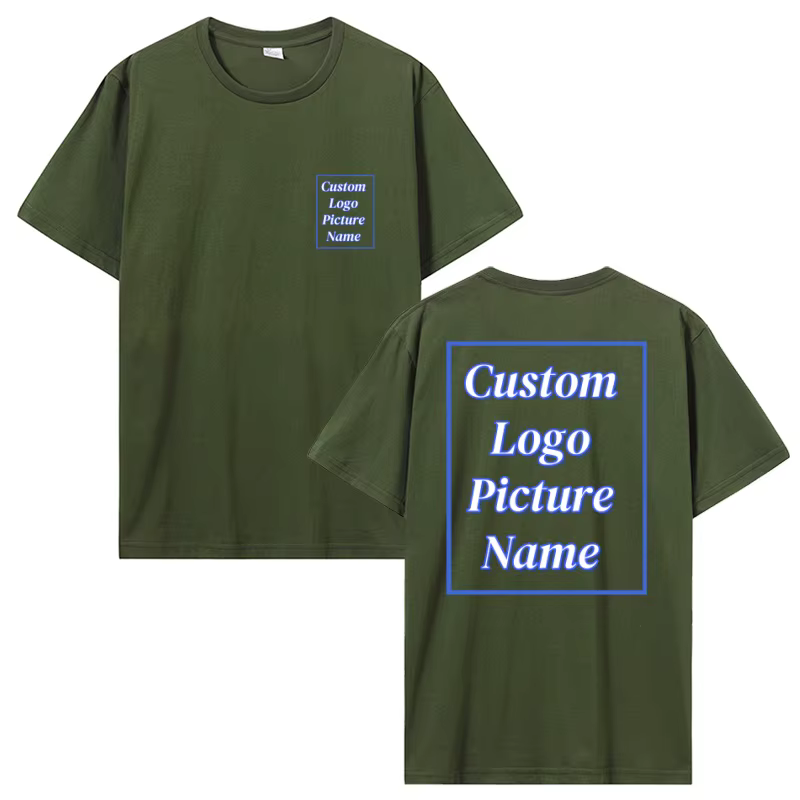 T-Shirt personnalisé faites votre conception Logo texte été impression coton T-Shirt cadeau personna