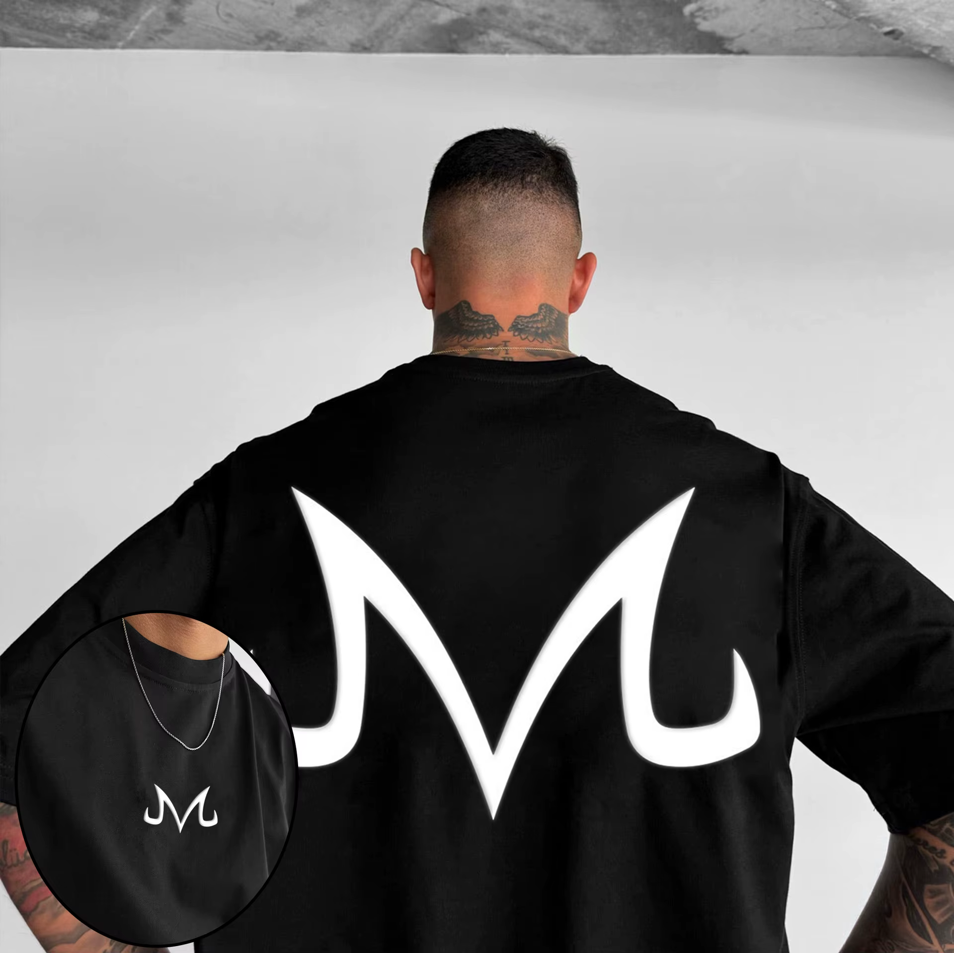 T-Shirt Dragon Ball Z à Manches Courtes en Coton pour Homme, Haut Surdimensionné avec Logo Buu M Imp