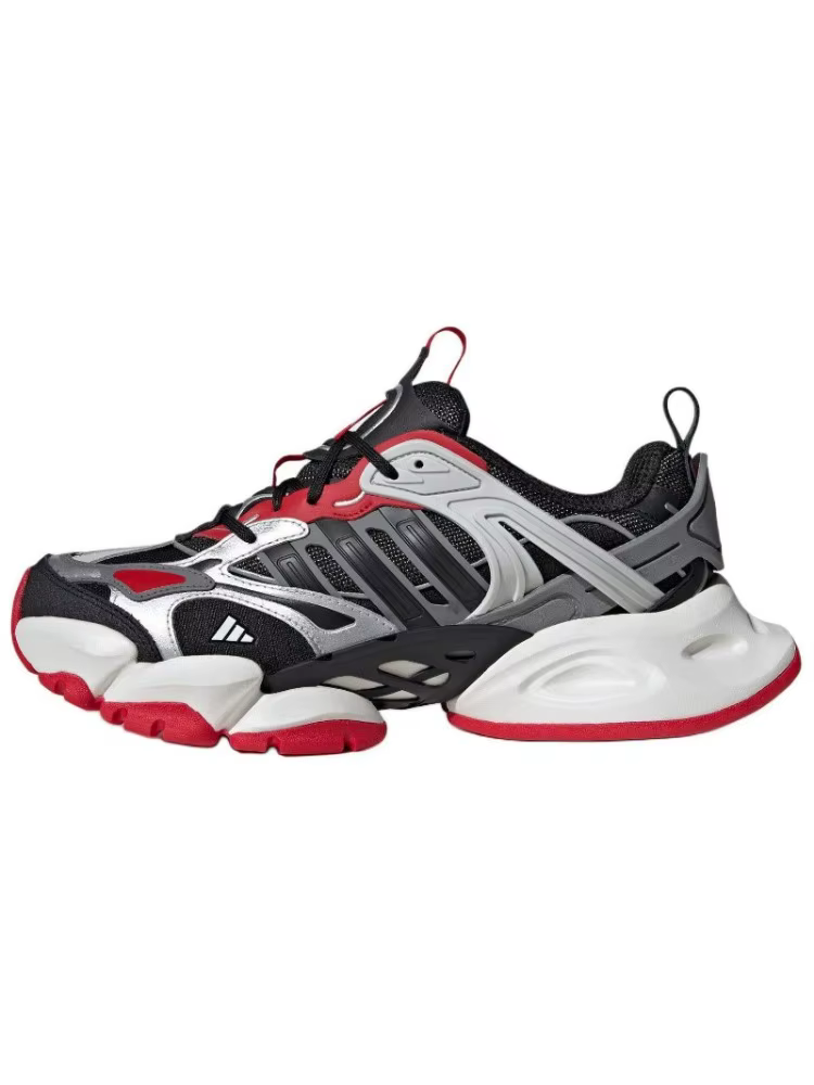 Adidas XLG Runner Deluxe Baskets basses unisexes, en cuir noir et rouge, confortables et élégantes I