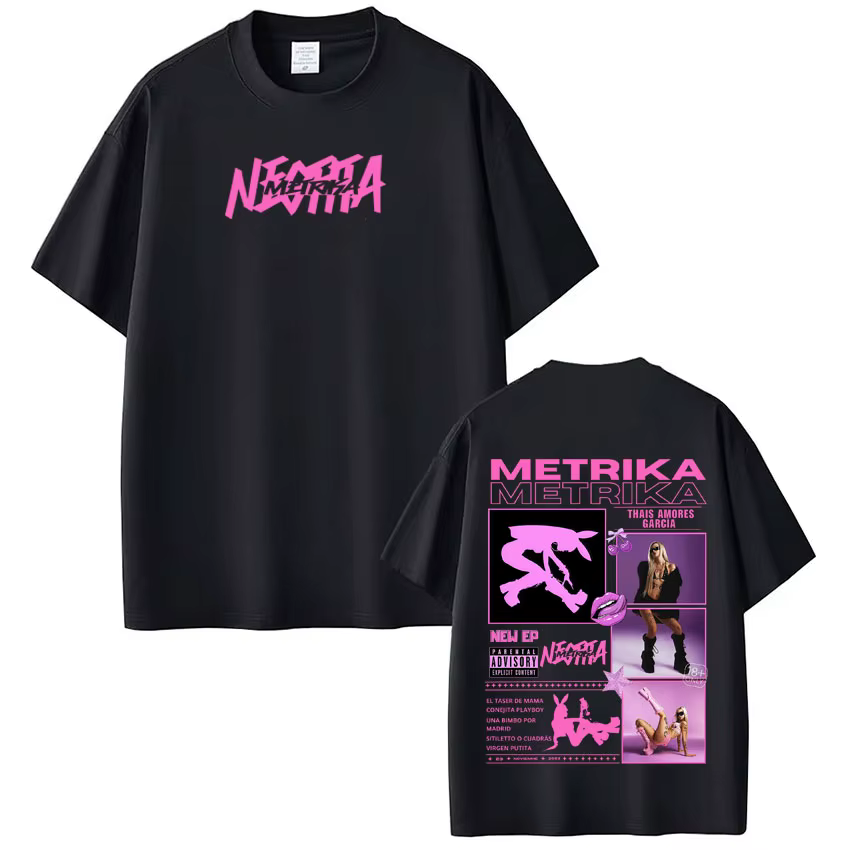 T-shirt Singer Metrika Album Tour 2026 pour hommes et femmes, esthétique, tendance, à manches courte