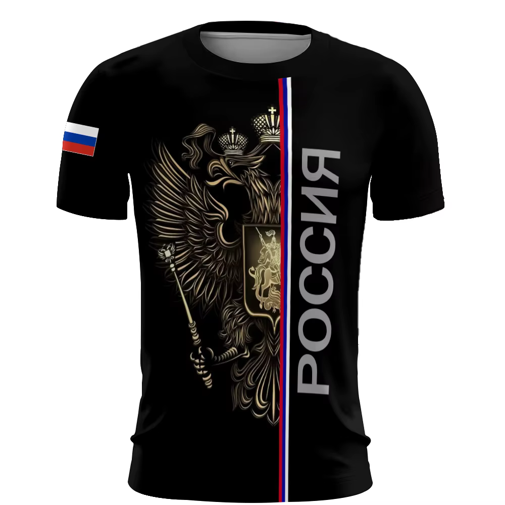 Russie hommes T-Shirts 3d drapeau russe T-Shirt à manches courtes pour hommes T-Shirts surdimensionn